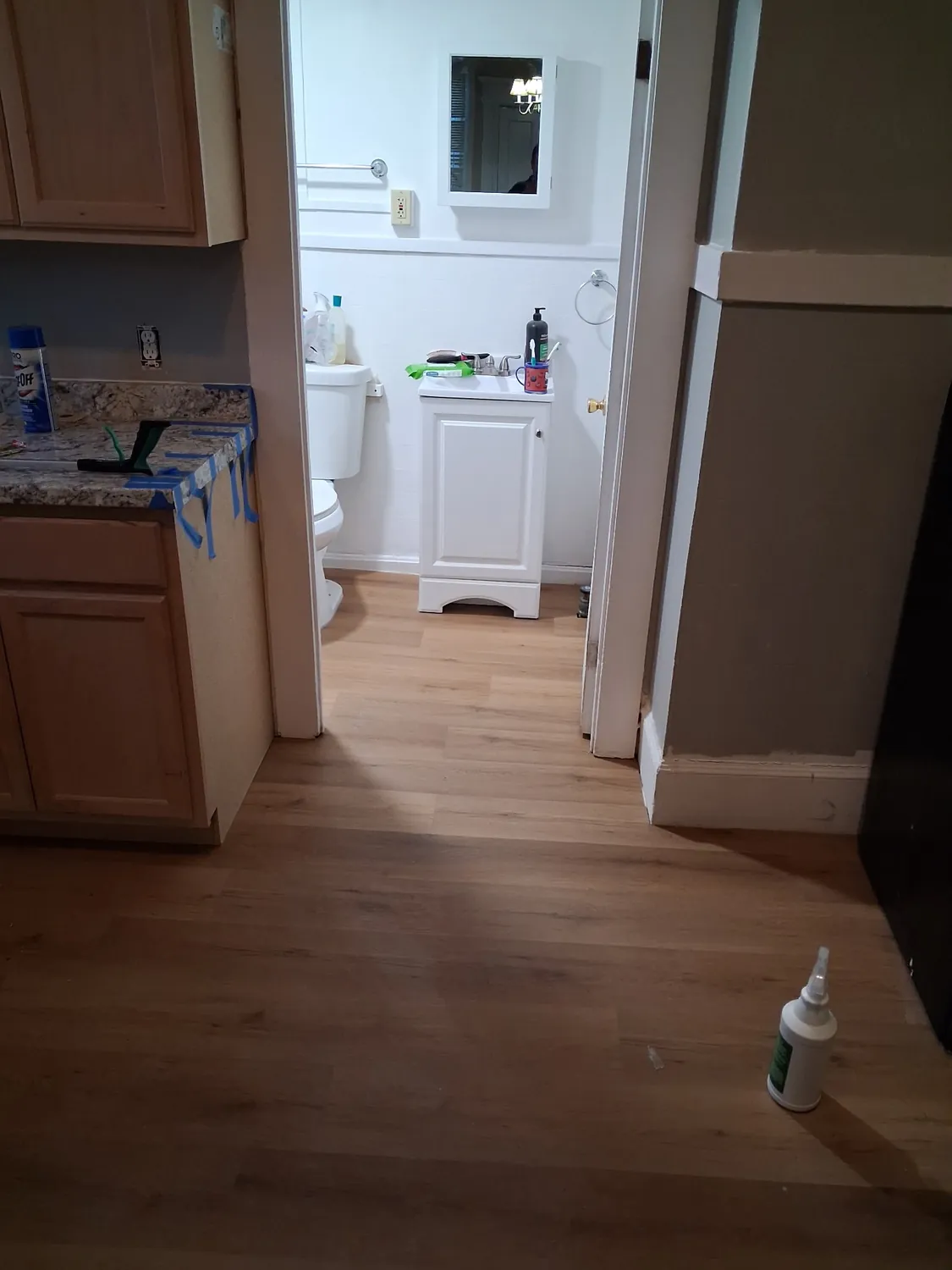 Flooring and bathroom entry repair by 24-7 Handyman LLC in Hillsborough County NH Flooring and bathroom entry repair by 24-7 Handyman LLC in Hillsborough County NH
