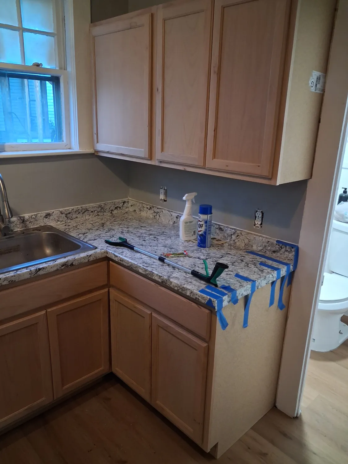 Kitchen cabinet prep and repair work by 24-7 Handyman LLC in Hillsborough County NH