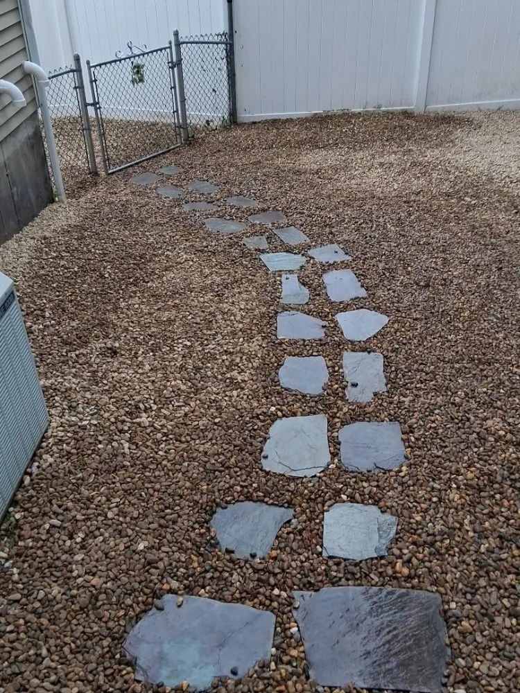 Stone walkway repair and exterior handyman work by 24-7 Handyman LLC in Hillsborough County NH